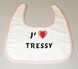 Bavoir de bébé avec J'aime Tressy