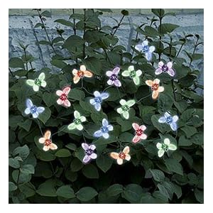 Smart Solar 3705MR20 Solar Light String 20 Multi Color LEDs with Translucent Butterfly Covers