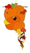 3D Pumpkins Regular Size Applique Flag