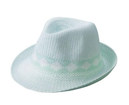 Womens Ladies Knitted Fedora Trilby Mint Green