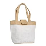 Olive N Figs Plain Vanilla Jute Handbag/Tote