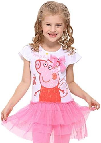 Peershing 2014 Summer Peppa Pig Cute Dress for Girl ,100% Cotton Clothing ( Pink Style) (4-5years)