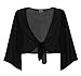 eVogues Plus Size Sexy White Sheer Front Tie Bolero Shrug