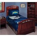 NFL San Diego Chargers Twin Size 3 Piece Football Comforter Set