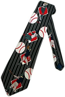 Dino Roman Men's Baseball Necktie - Black - One Size Neck Tie