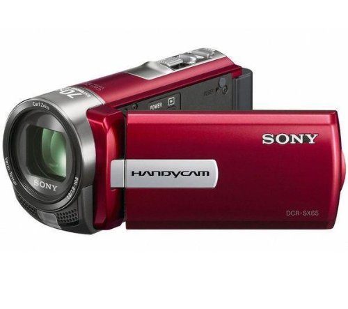 SONY Handycam DCR-SX65E - rouge + Carte mémoire SDHC 8 Go DCRSX65ER.CEN