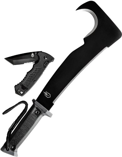 Gerber 31-002103 Apocalypse Deterrence Kit Including Gator Machete Pro and DMF Manual Folding Knife On Sale
