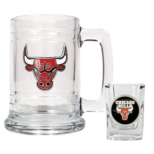 Chicago Bulls Beer Mug And Shot Glass Boilermaker Set