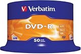 Verbatim DVD-R Matt Silver, 16x certifié, 50 pièces en cake box
