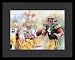 Brett Favre (With Football) Sports Framed & Matted Poster Print - 16" X 20"