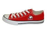 Game Day Soles Lo Top Red Northern Illinois University Mascot Canvas