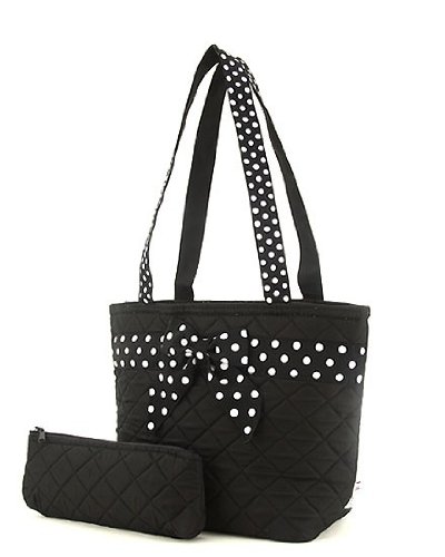 Belvah Quilted Solid 2pc. Lunch Tote Bag - Choice of Colors