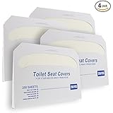 Toilet Seat Covers - 4 Pack of 250 Sheets Half-Fold Flushable Disposable Personal Hygiene Hygienic Barrier For Home or Office Industrial Bathroom -Juvale 1000 Per Case Flushable Seat Covers Toilet Paper Commercial
