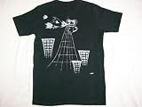 猫のＴシャツ　キングペグラ　(猫)　黒　サイズ１５０　肩幅３６　バスト４１　着丈５７．５　ゆき丈１７　綿１００％