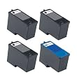 4 Pack Remanufactured DELL (Series 9) MK992 and MK993 (3 Black and 1 Color) Ink Cartridges for DELL 926, V305, V305W Printers
