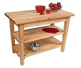 John Boos & Co. Country Kitchen Work Table with 2 Shelves - 30" x 48" - C06 ....