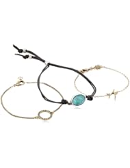 Lucky Brand "Sp14 Project X Luck" Delicate Wishbone Slide Knot Charm Bracelet, 7.63"