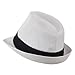 Kid's Paper Straw Black Band Fedora - Red OSFM