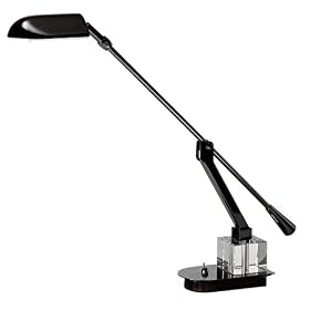 Adjustable Arm Black-Chrome LED Desk Lamp