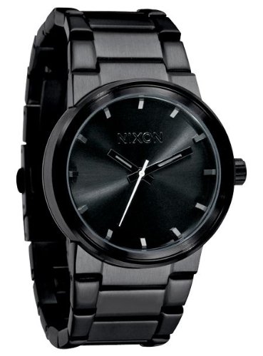 Nixon Men's Cannon Analog Watch in All Black (A160-001)