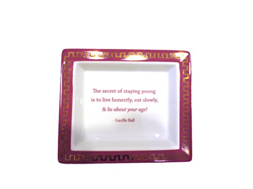 Twos Company Wise Sayings Porcelain Trays, 