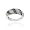 Sterling Silver .11ct TDW Champagne Diamond Swirl Ring