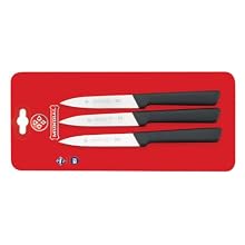 Mundial SC0547-4 4-Inch Spear Point Paring Knife Collection, Set of 3, Black