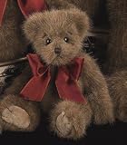 Lil' Snugs Bearington Brown Bear Christmas Stuffed Animal Gift Traditional 10 Teddy Bear with Red Bow By Bearington Collection