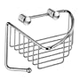Basic Corner Soap Basket - stylish and spacious (Brushed Nickel) (11.5"H x 6.5"W x 6.5"D)