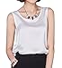 Qunson Women's Comfy Slolid Sleeveless Silky Camisole Tank Tops