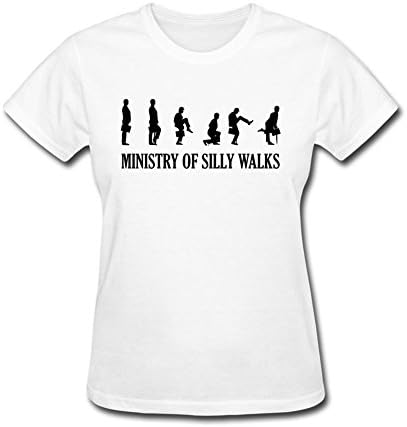 ol2yeb Women's Ministry of Silly Walks T-shirt White XXL