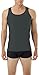 Underworks Mens Microfiber Compression Tank 3-Pack, Medium, White Black Dark Grey