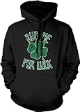 Rub Me For Luck Shamrock Mens Sweatshirt, Funny Irish St. Patrick's Day Clover Pullover Hoodie