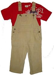 Boys Infant - 24 Months 2 Pc. Timberland Outfit Overalls and T-Shirt