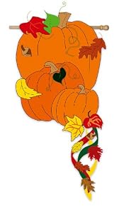 3D Pumpkins Regular Size Applique Flag