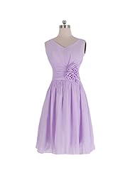 V-neck Short Draped Fitted Bridesmaid Dress  With a Sash 