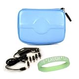 Garmin Nuvi GPS Models Size 4.3. Sky Blue Cube Carrying Case for All Size 4.3 Garmin Models + Car Charger + Live*Laugh*Love Wristband!!!