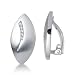 Miore Damen-Ohrclip 925 Sterling-Silber matt mit Zirkonia MSM033E