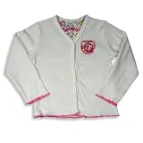 Cool Island - Girls Long Sleeved Snap Front Top, White
