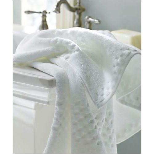 Luxor Linens Valentino White Luxury Bath Towels 18 Piece Set Egyptian Cotton (6 bath towels, 6 hand, and 6 wash)