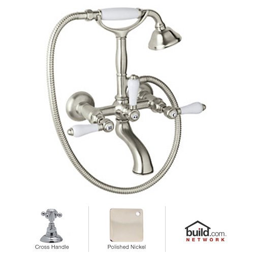 Rohl A1401XMPN Country Bath Exposed Wall Mounted Tub Shower Mixer in Polished Nickel On Sale