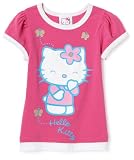 Hello Kitty Girls 2-6x Puff Sleeve Flowers Tee,Doll Fushia,6x