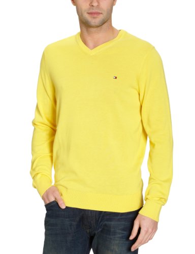 Tommy Hilfiger Herren PACIFIC V-NK CF 857811252, Gr.  L  / EU 52 (HEAT YELLOW 790) Preisvergleich