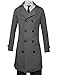 Lende Men's Trench Coat Winter Long Jacket Double Breasted Overcoat