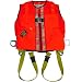 Guardian Fall Protection 02120 Orange Mesh Construction Tux Harness, Large