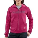 Carhartt WK012 Midweight Graphic Hooded Sweatshirt Hot Pink Heather Small