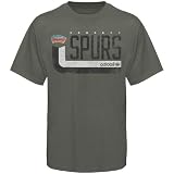 San Antonio Spurs NBA Mens Vintage Logo T-shirt, Storm Gray (Large)
