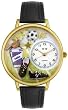 Whimsical Watches Unisex Soccer Gold Watch G0820002