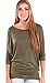Ladies Dolman Style 3/4 Sleeve Long Hem Top, Multiple Colors S-3XL
