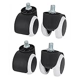 uxcell キャスターホイール　プラスチック製ブラック　4個入り